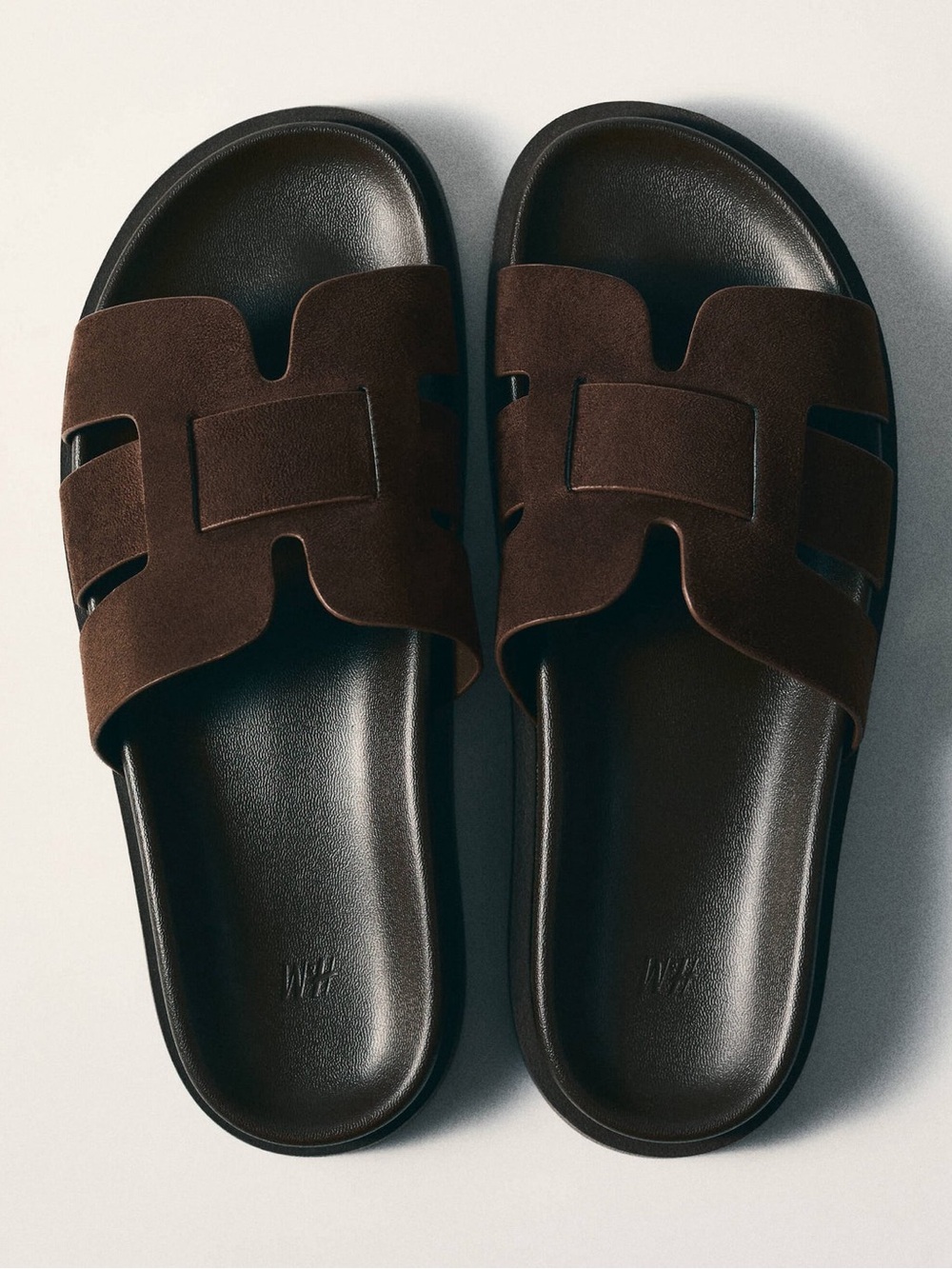 H&M Brown Leather Sandals (not suede)